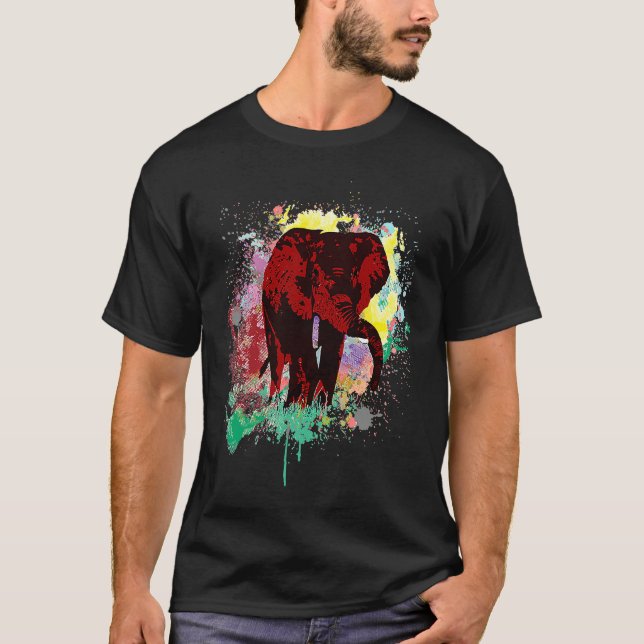 T-shirt Pink Elephan For Women Men Teen Girls Boys Artsy T (Devant)