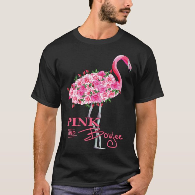 T-shirt Pink Et Boujee Flamant rose Cute Imprimer (Devant)