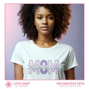T-shirt Pink Floral Maman Forever Fête des mères de mon am