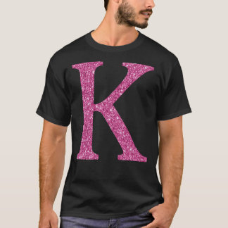 T-shirt Pink Glitter Letter
