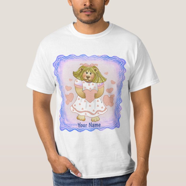 T-shirt Pink Heart Betsy Bear (Devant)