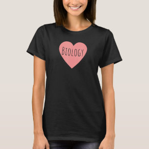 T-shirt Pink Heart Étude Des Organismes De Vie Scientifiqu