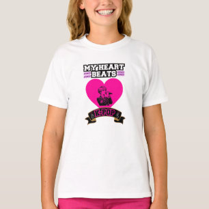T-shirt Pink Heart Idol chanter KPop Music Love Design