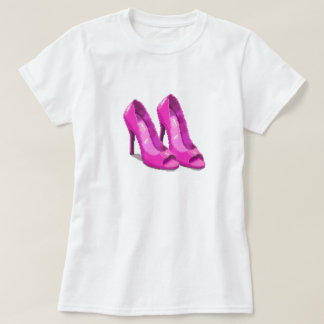 T-shirt Pink High Heels 64-Bit Pixel Art Style