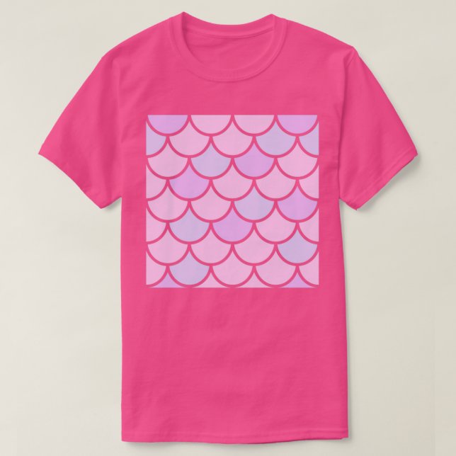 T-shirt Pink mermaid scales (Design devant)