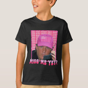 T-shirt Pink Miss Me Pourtant Drôle Trump 2024 Femme-Chemi