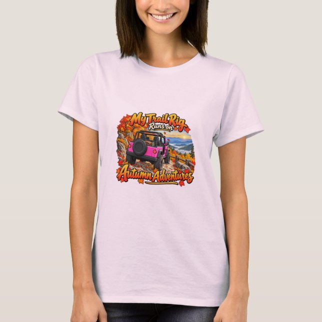 T-shirt Pink_Mon Trail Rig dévale (Devant)