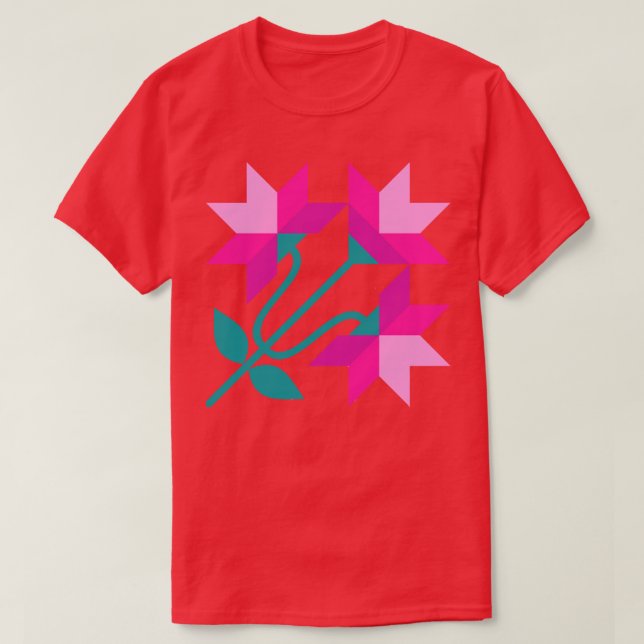 T-shirt Pink North olina Lilies (Design devant)