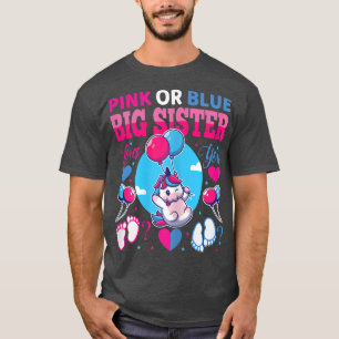 T-shirt Pink or Blue Big Sister Loves You Baby Gender Reve