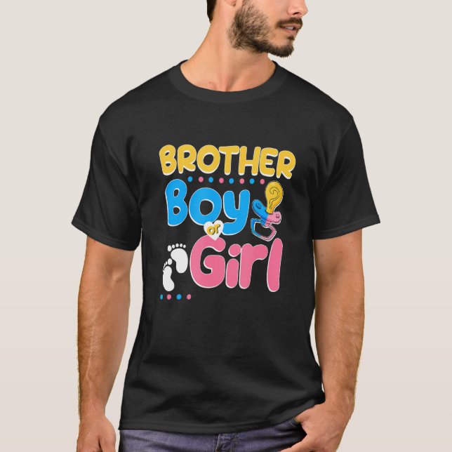 T-shirt Pink or Blue Brother vous aime Meilleur Frère jama (Devant)
