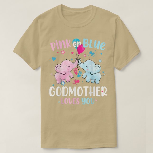 T-shirt Pink or Blue Godmère vous aime Genre Révéler Ele (Design devant)