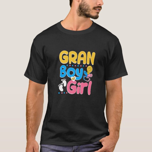 T-shirt Pink or Blue Gran Loves You Best Grandma Ever Gran (Devant)