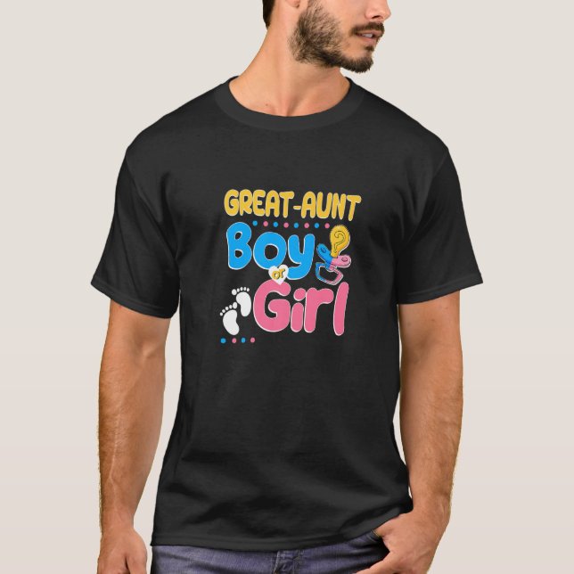 T-shirt Pink or Blue Great Aunt Loves You Best Auntie Ever (Devant)