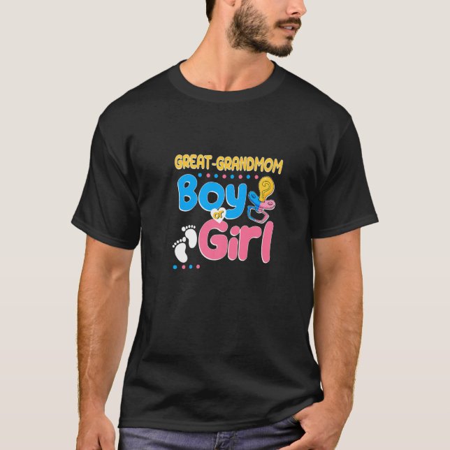 T-shirt Pink or Blue Great Grandmom Loves You Best Grandmo (Devant)
