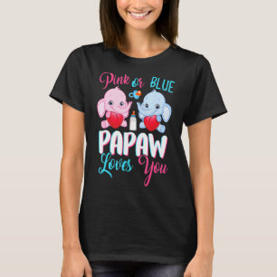 T-shirt Pink or Blue Papaw Aime You Elephants Bébé Genre