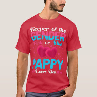 T-shirt Pink Or Blue Pappy Loves You Keeper Gender Reveal 