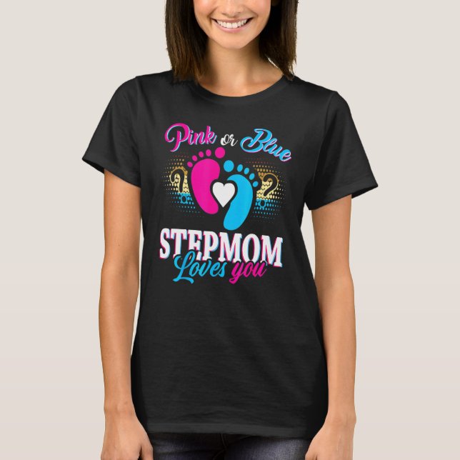 T-shirt Pink or Blue Stepmere Vous Aime Tee Genre Révéler  (Devant)