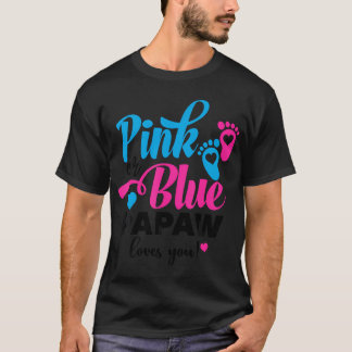 T-shirt Pink Ou Blue Papaw Vous Aime Genre Révéler Un Bébé