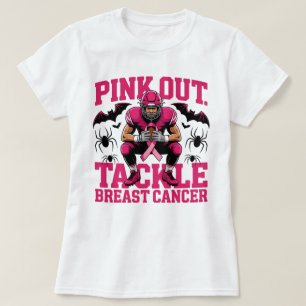 T-shirt Pink Out Football TACKER Cancer du sein Chemise