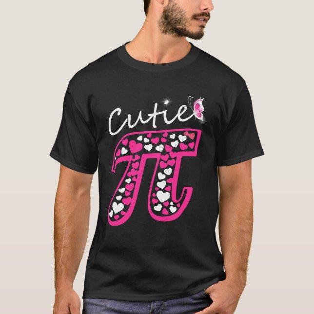 T-shirt Pink Pi Day  Women girls Math Teacher Cutie Pi (Devant)