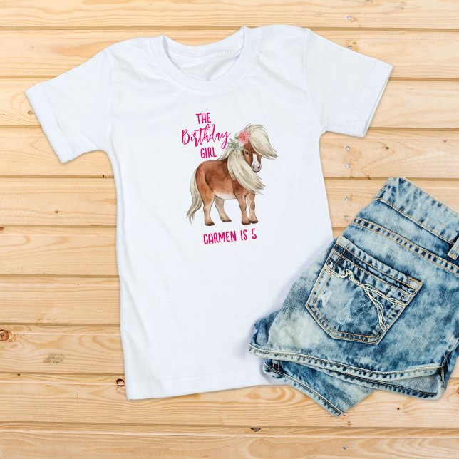 T-shirt Pink poney anniversaire giddy up cowgirl party (Créateur téléchargé)