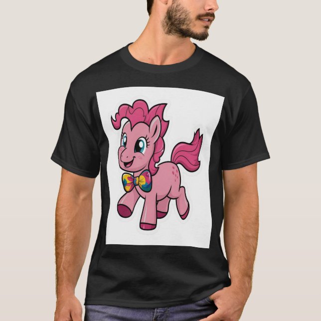 T-shirt pink pony club sticker (Devant)