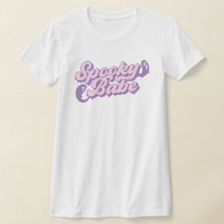 T-shirt Pink & Purple Pastel Éffrayant Baby Avec Fantômes