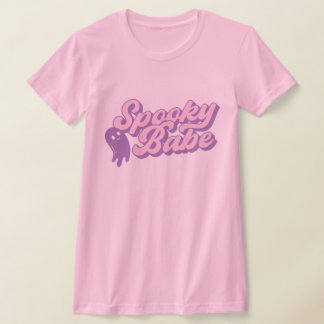 T-shirt Pink & Purple Pastel Éffrayant Baby Avec Ghost mig