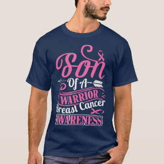 T-shirt pink ribbon breast cancer awareness Son of warrior