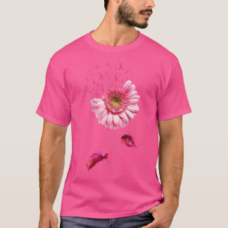 T-shirt Pink Ribbon Daisy Faith Conscience du cancer du se