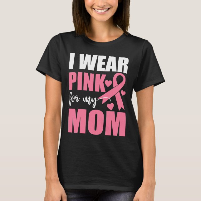 T-shirt Pink Ribbon Maman Fighter Guerrier Cancer du sein (Devant)