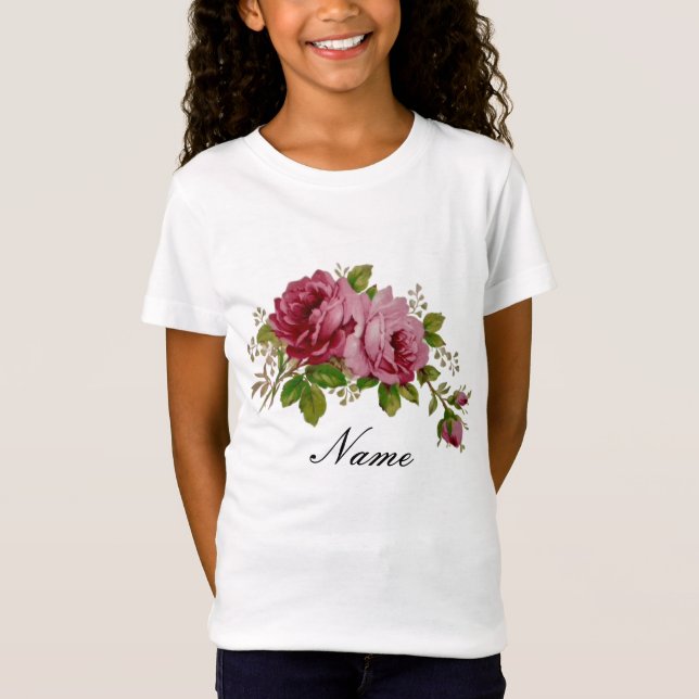 T-Shirt Pink Rose Elegance  (Devant)