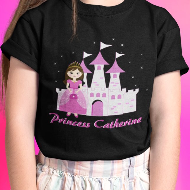 T-shirt Pink Royal Princess Castle Girl Anniversaire (Créateur téléchargé)