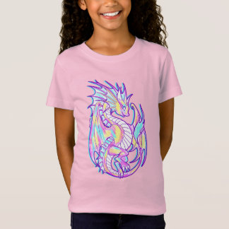T-Shirt Pink Scribble mignonne Girone Dragon Wyvern Inugam