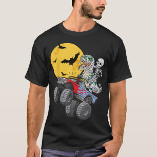 T-shirt Pink Spooky Halloween Monster Truck Pumkin Mummy