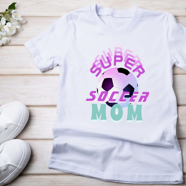 T-shirt Pink Super Soccer Maman Sport Mère's Day (Créateur téléchargé)