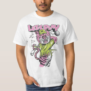 T-shirt Pink Tiger Golf Power Drive