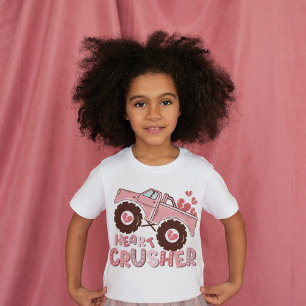 T-Shirt Pink Truck Heart Crusher