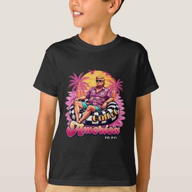 T-shirt Pink Trump 2025 Plage Golfe De Usa Amérique Est 20 (Devant)