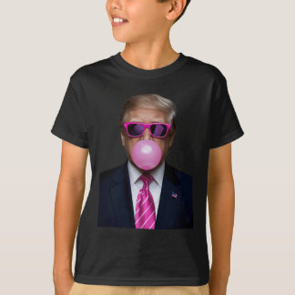 T-shirt Pink Trump Bubble Gum 2024 Vote Président Funny Cu