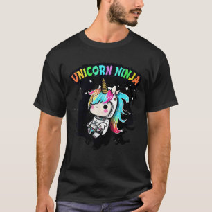 T-shirt Pink UNICORN NINJA Girls Kids 4 5 6 7 8e anniversa