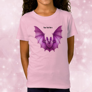 T-Shirt Pink vif Halloween Éffrayant Fun Bat
