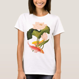 T-shirt Pink Water Lily et Koi