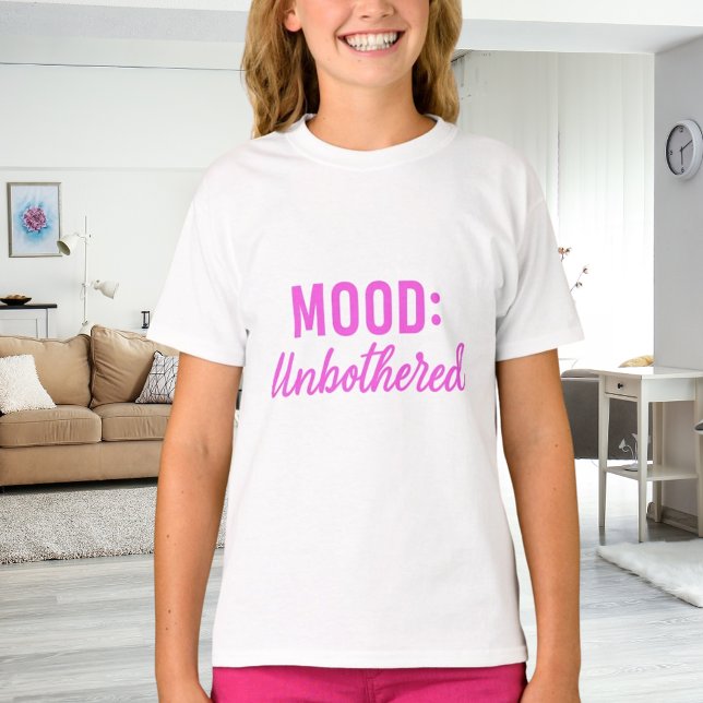 T-shirt Pink white quote mood unbothererd girl (Créateur téléchargé)