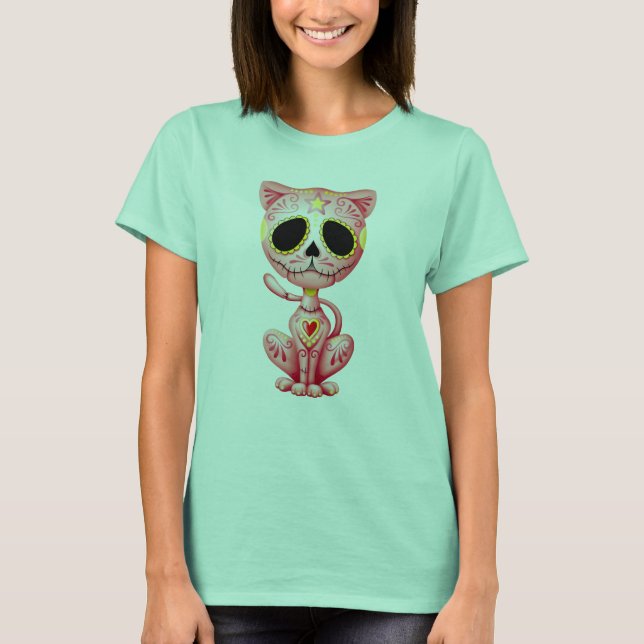 T-shirt Pink Zombie Sugar Kitten (Devant)