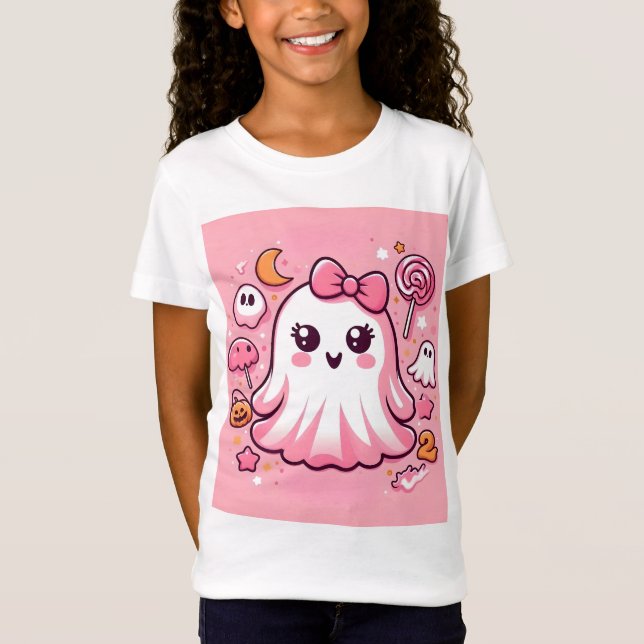 👻 🎀 T-shirt Pinkoween pour filles ! 🎀 👻 (Devant)