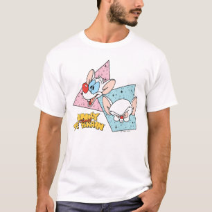 T-shirt Pinky et le cerveau Graphiques de caractères rét
