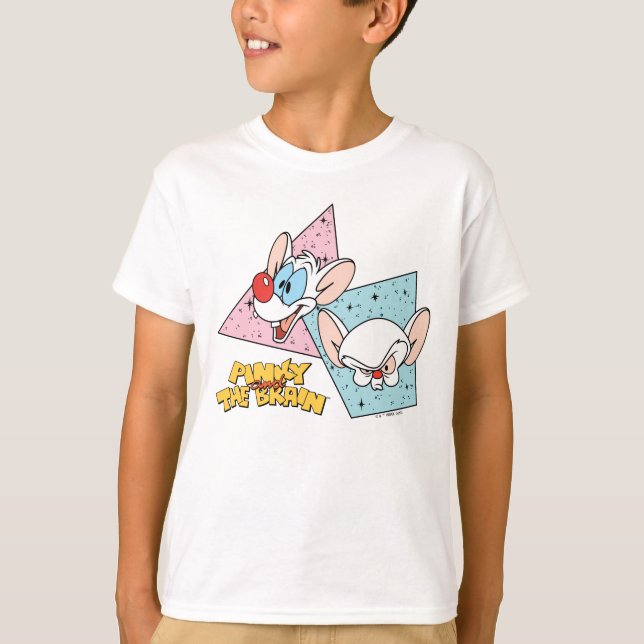 T-shirt Pinky et le cerveau | Graphiques de caractères rét (Devant)