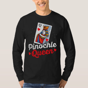 T-shirt Pinochle Queen Player Gift Pinochle jeu de carte