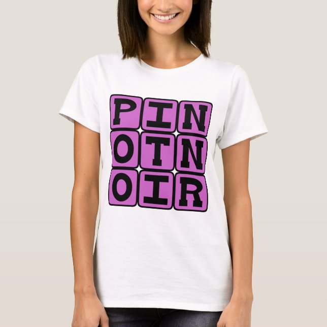 T-shirt Pinot Noir, Vin Rouge (Devant)